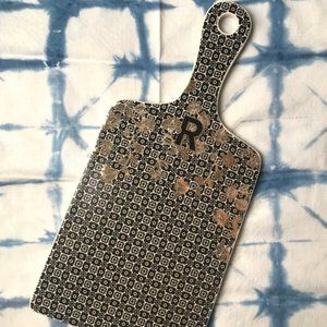 Monogram Cheese Board - "R"